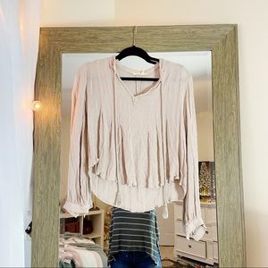 Floreat Tan boho blouse